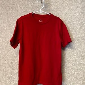 Plain red tee for boys or for girls.